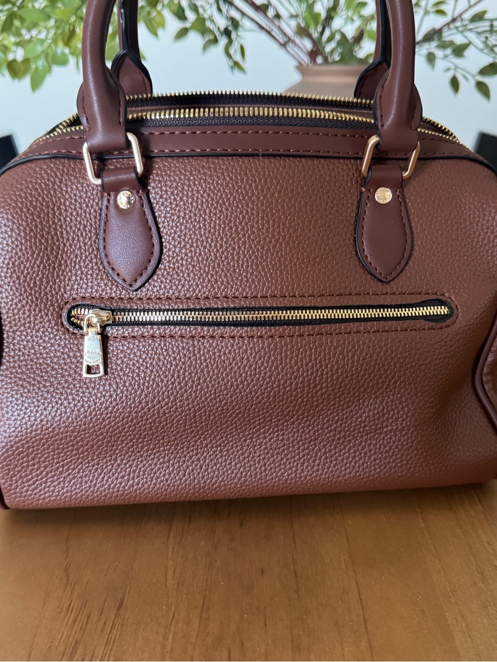 Coach Brown Leather Rowan Satchel - Picture 3 of 4